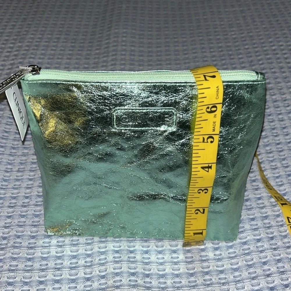 Clinique Metallic Green Cosmetic Bag
